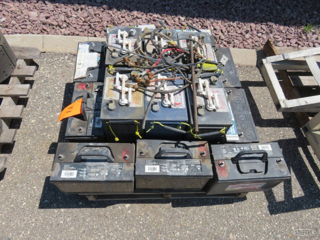 Pallet of truck batteries 